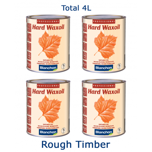 Blanchon HARD WAXOIL (hardwax) 4 ltr (four 1 ltr cans) ROUGH TIMBER 05721329 (BL)